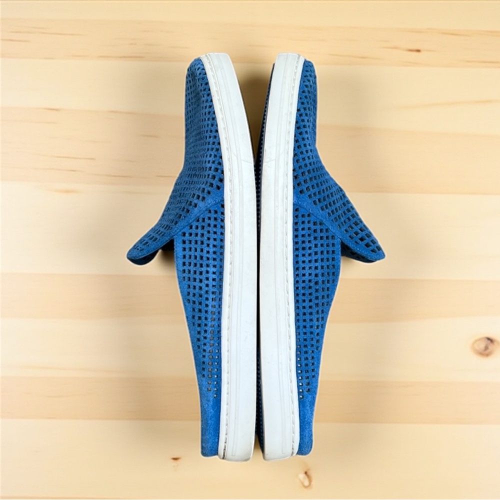 Via Spiga Cobalt Perforated Slip-On Mules - Picture 6 of 11